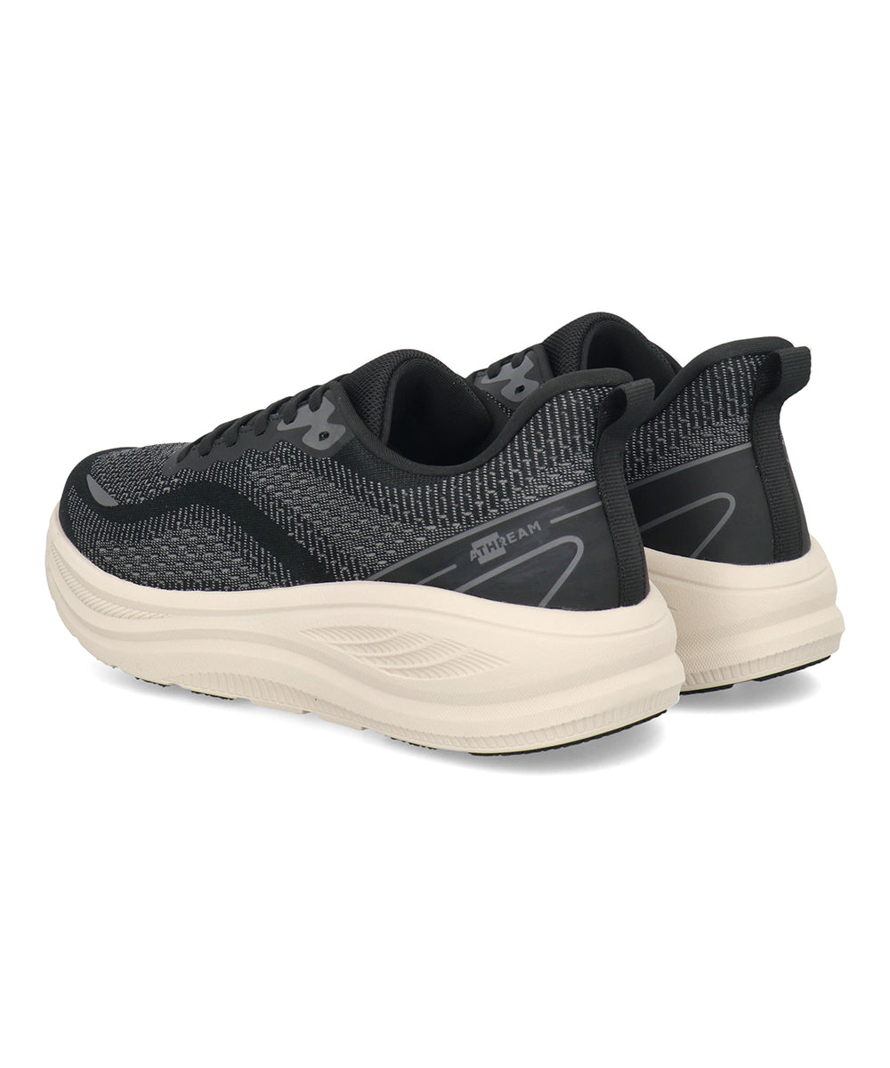 ATHREAM アスリーム メンズ ランニングシューズ【軽量/幅広3E/高反発クッション/滑りにくい】メンズスニーカー 厚底 875201 ブラック