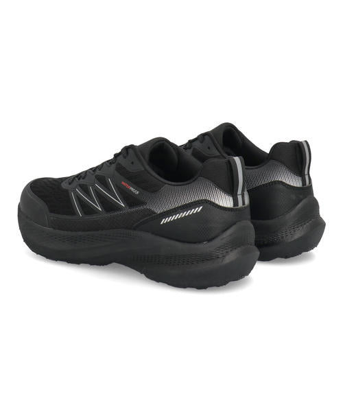 ATHREAM アスリーム メンズ 透湿防水ランニングシューズ【幅広3E/軽量/高反発クッション/滑りにくい】スニーカー 675200 ブラック/ブラック